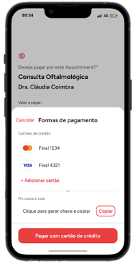 Tela do app Appointment mostrando detalhes de um agendamento
